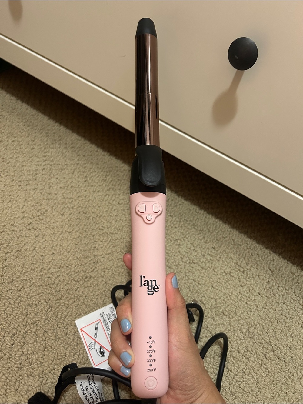 l'ange Pink rotating Curling iron